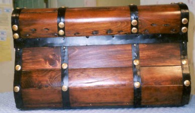 Refinished antique trunk