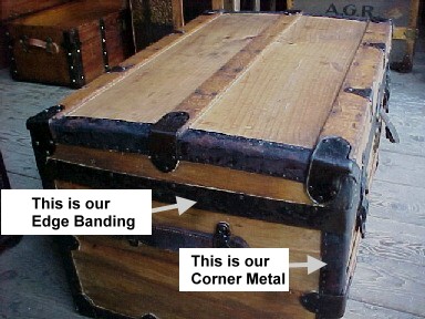 Metal for the lid of an old trunk
