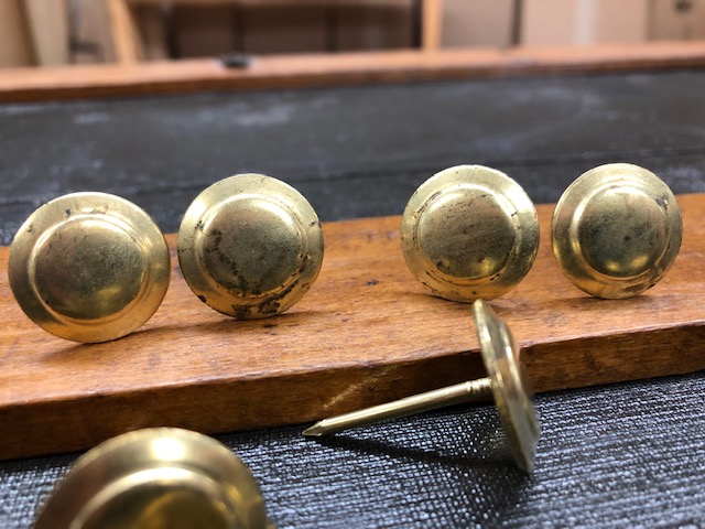 Brass buttons for Jenny Lind trunks