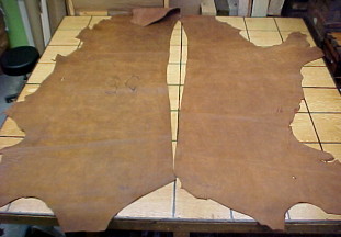 tan leather hides for sale