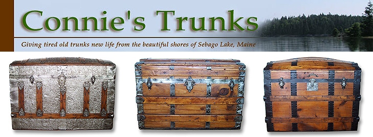 Refinished antique trunks for sale, made in Maine