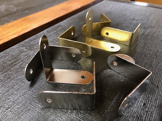 brass and nickel box and trunk corners for sale