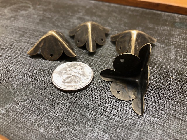 metal corners for small tackle boxes and cigar cases