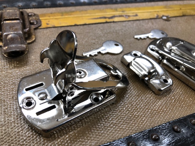 Case hardware, nickel locking drawbolts