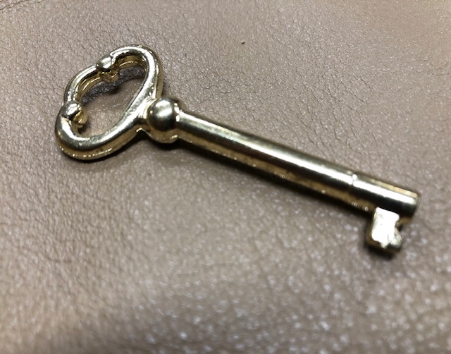 brass skeleton key for furniture