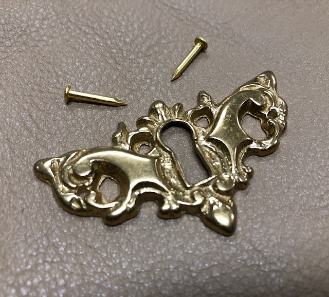 brass key hole escutcheon