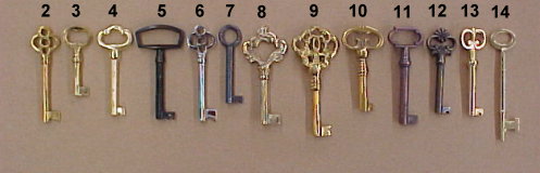 Skeleton keys to fit old locks