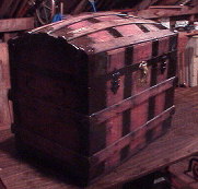 Dome top trunk refinished by Brettuns Village