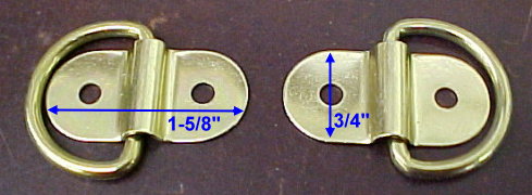 Metal loops for attaching case handles