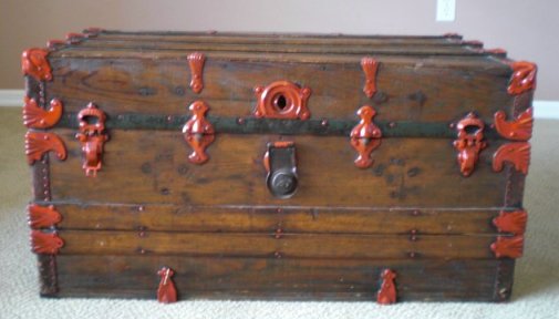 Antique trunk that was painted