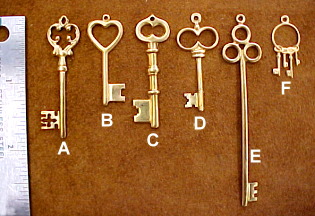 Jewelry keys, necklace keys