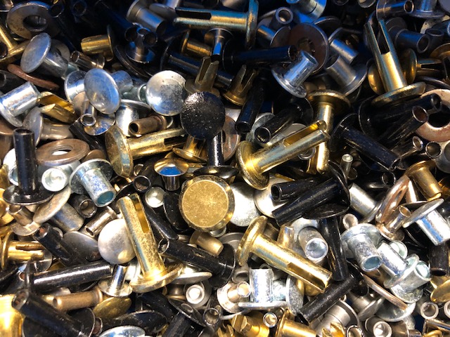 Assortment of rivets for sale in packs
