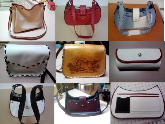 hand made leather purses and hand bags