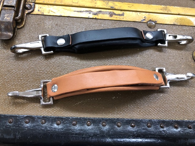 Replacement leather suitcase handle