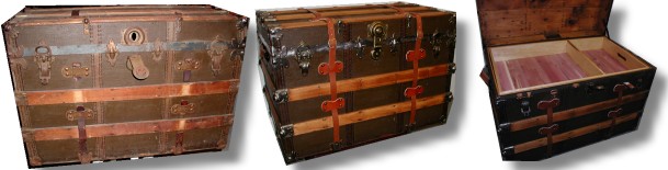 Refinished antique trunk with cedar inside