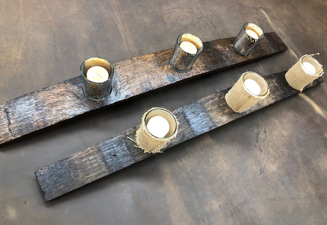 barrel stave candle holders for sale
