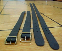 black leather trunk straps made in Maine