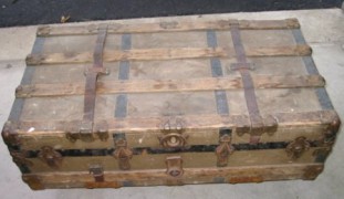 Antique trunk in as-found condition