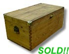 Flat topped antique trunk for sale