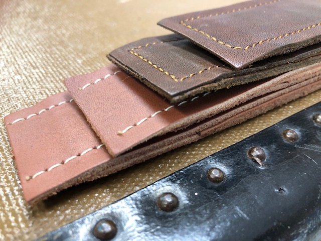 Leather strap handles for trunks
