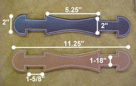 Leather handle dimensions
