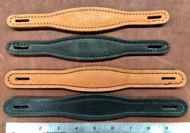 Leather suitcase handles