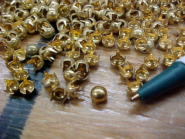 Small Brass Round Spots Attach Easily to Leather or Fabric Projects
