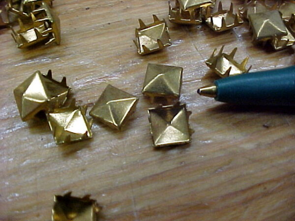 Smaller Brass Pyramid Spots for Leather Craft Projects
