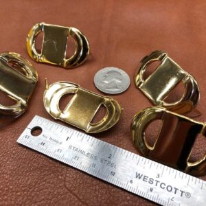 Brass Gold Ribbon Bar Leather Craft Decorations for Shoes or Bags
