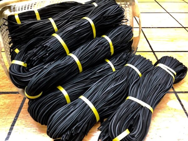 Black leather laces in 72 inch length
