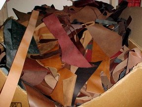 Shoe and Boot Making Leather Scrap sold by the pound, Brettuns Village