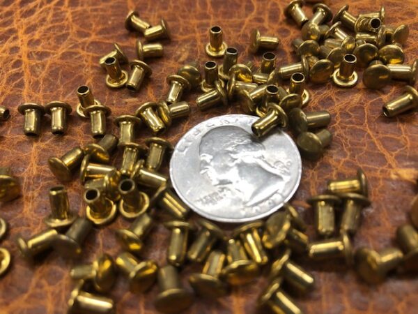 small brass tube rivets