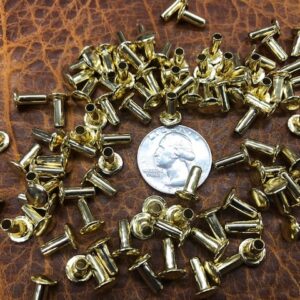 Bright brass tubular rivets for sale