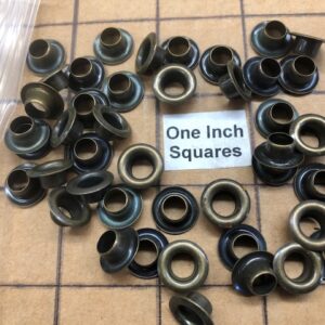 One quarter inch grommets in antique rbass finish, with free USA shipping.