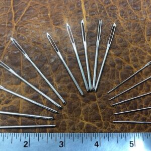 Blunt needles for hand stitching leather or heavy fabrics