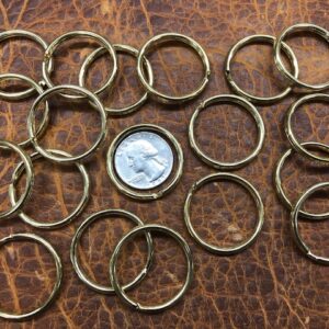 Brass Plated Steel Key Rings 1.25" or 32 mm in diameter