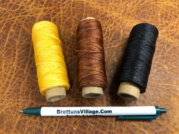 1 ounces spools of waxed handsewing thread, three colors