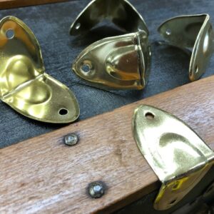 Brass Plated Steel Steamer Trunk Edge Clamps