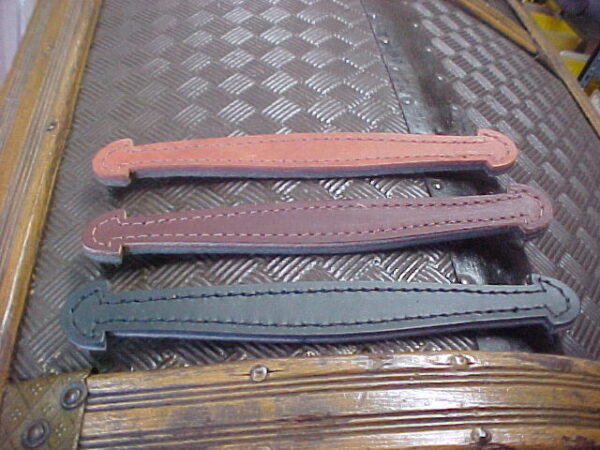 TH24 small trunk or box stitched leather handles in 3 colors