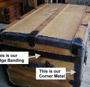 steamer trunk lid metal banding