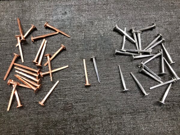 zinc or copper square nails