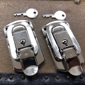 Nickel 151 Locking Hasps or Drawbolts for Automobile Trunks