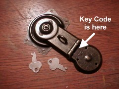 Corbin WBS9 Lock Key Wheary Vintage USA 