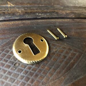 brass keyhole escutcheon