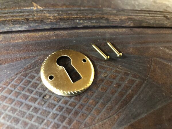 brass keyhole escutcheon