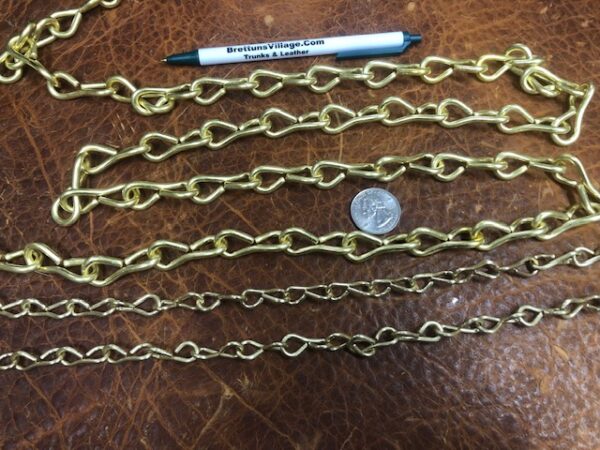 lid chains in solid brass or plated brass