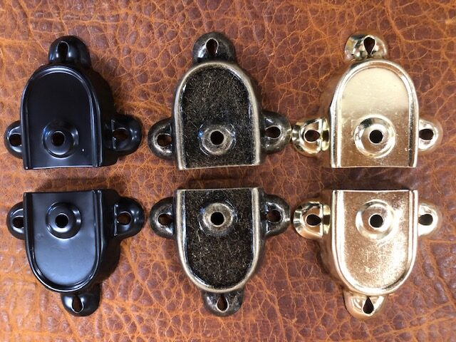 Trunk Hardware-Leather Handle Kits-Trunks & Chests-Bronze Color End Caps -T