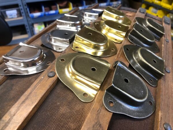 Bright Brass or Antique Brass or Nickel-Plated Steel End Caps for Handles with Slots