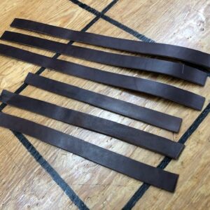 1" Wide Dark Brown Harness Leather Strips - Cut Your Own Handles!