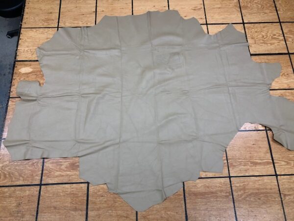 Tan Upholstery or Garment Leather Partial Cowhide